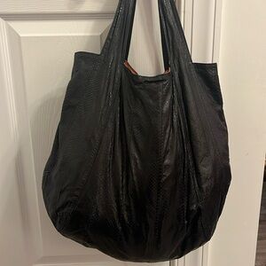 Beirn Jenna snakeskin tote. Black. With original dust bag
